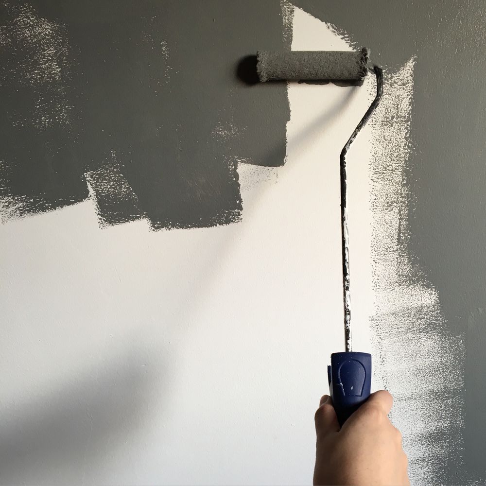 Gestaltungsidee: Farbauftrag mit einer Rolle